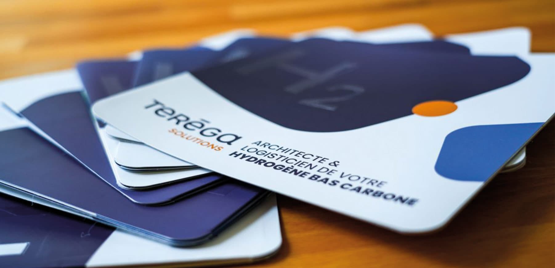 Brochure réalisée pour Teréga Solutions à Pau – Présentation de l’offre hydrogène bas carbone dans un format print soigné